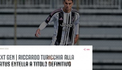 开云体育保障-官方：尤文新一代22岁左后卫里卡多·图里基亚转会至意乙恩特拉